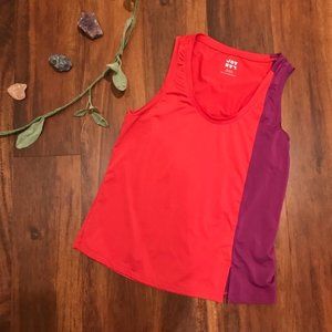 Joy Lab Color Block Red and Purple Tank Top